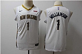 Pelicans 1 Zion Williamson White Youth Nike Swingman Jersey,baseball caps,new era cap wholesale,wholesale hats